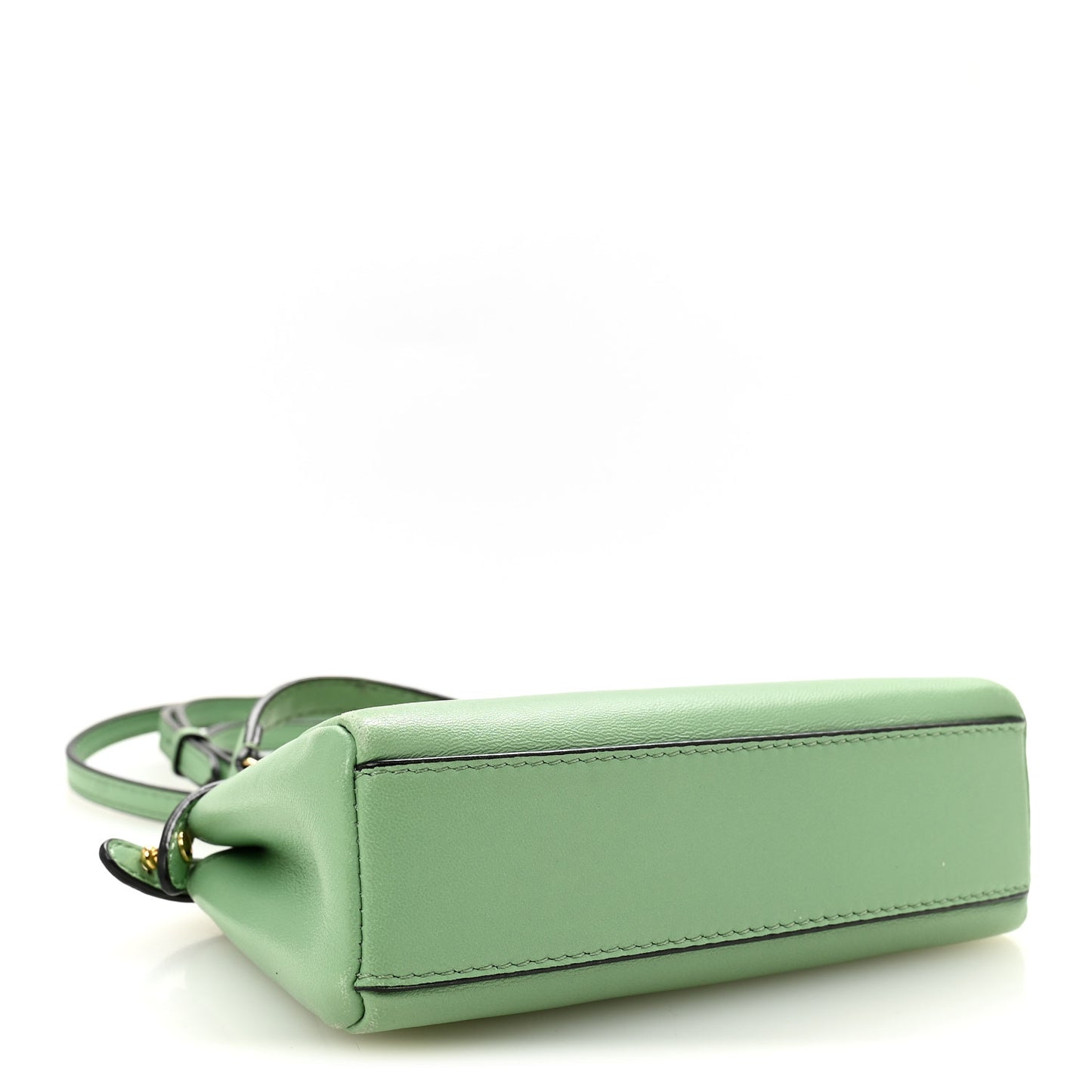 Shiny Nappa Micro Peekaboo Iconic Satchel Verde Acqua