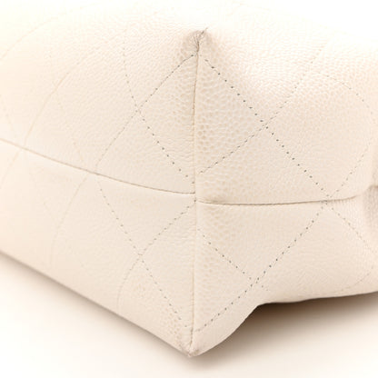 Chanel Caviar Quilted City Walk Hobo White 11 of 14