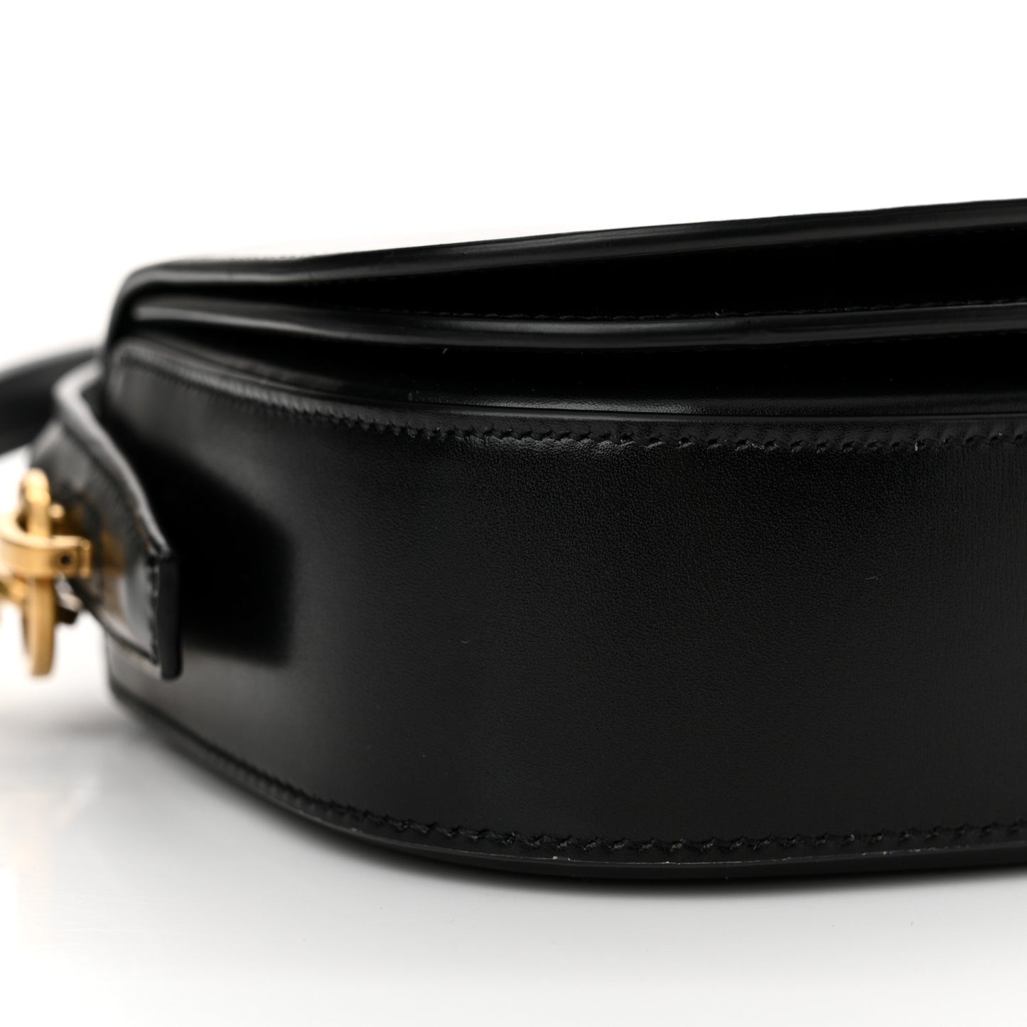 Box Calfskin Voltaire Top Handle Crossbody Bag Black