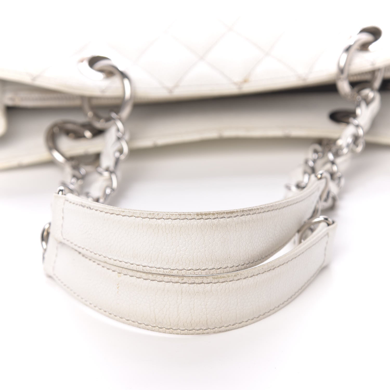 Chanel Caviar Quilted Grand Shopping Tote GST White 20 of 23