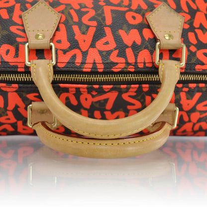Louis Vuitton Monogram Graffiti Speedy 30 Orange 4 of 9