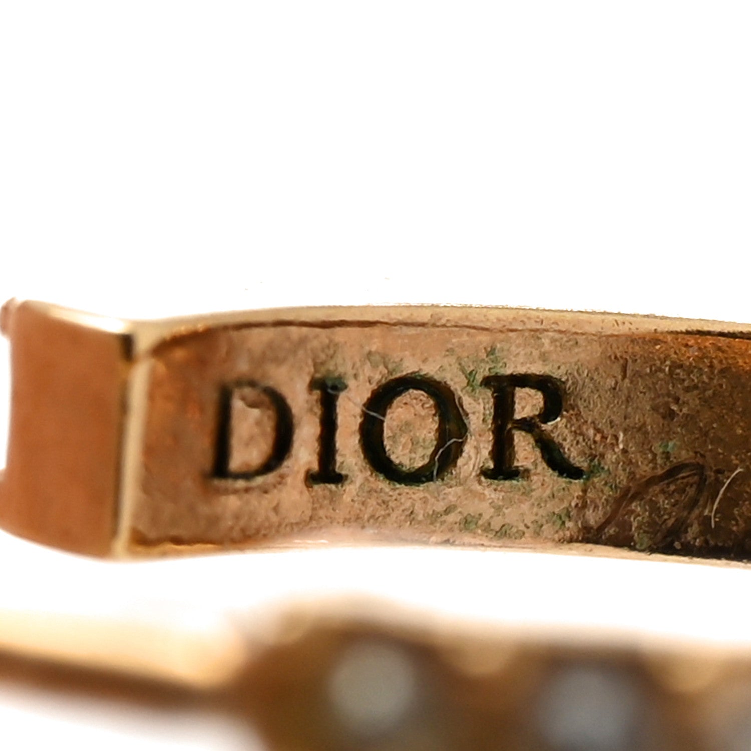 Christian Dior Crystal Clair D Lune Hoop Earrings 4 of 5