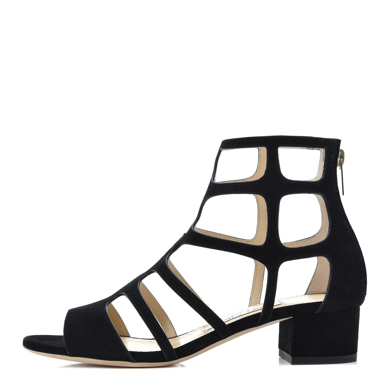 Jimmy Choo Suede Ren 35 Sandals 36 Black 1 of 13