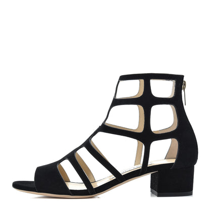 Jimmy Choo Suede Ren 35 Sandals 36 Black 1 of 13