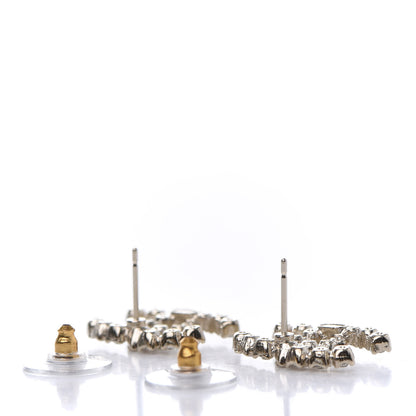 Chanel Crystal Coco's Pearls CC Earrings Light Gold 3 of 5