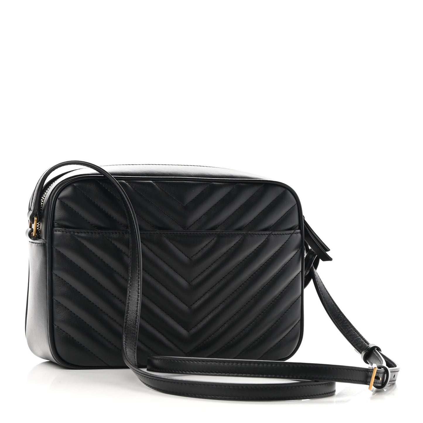 Calfskin Matelasse Monogram Lou Camera Bag Black