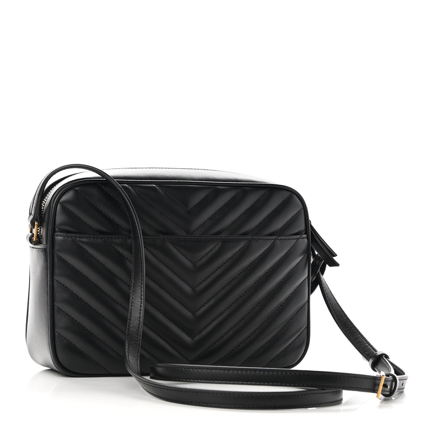Saint Laurent Calfskin Matelasse Monogram Lou Camera Bag Black 3 of 8