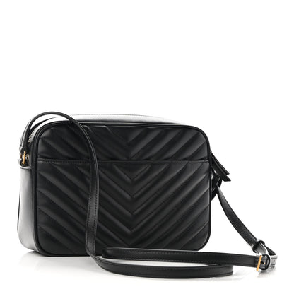 Saint Laurent Calfskin Matelasse Monogram Lou Camera Bag Black 3 of 8