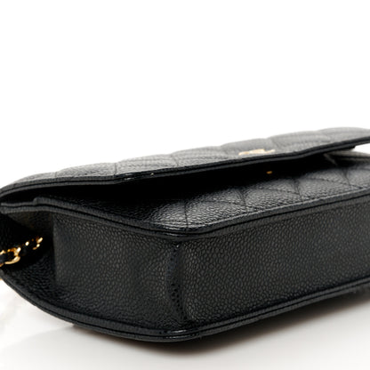 Chanel Caviar Quilted Wallet on Chain WOC Black 10 of 12