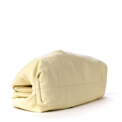 Bottega Veneta Smooth Butter Calf The Pouch Oversized Clutch Ice Cream 3 of 4