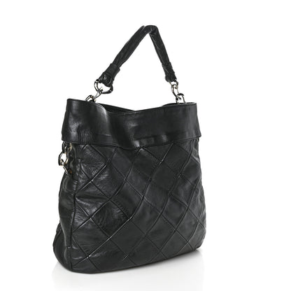 Chanel Lambskin Quilted Hobo Black 2 of 8