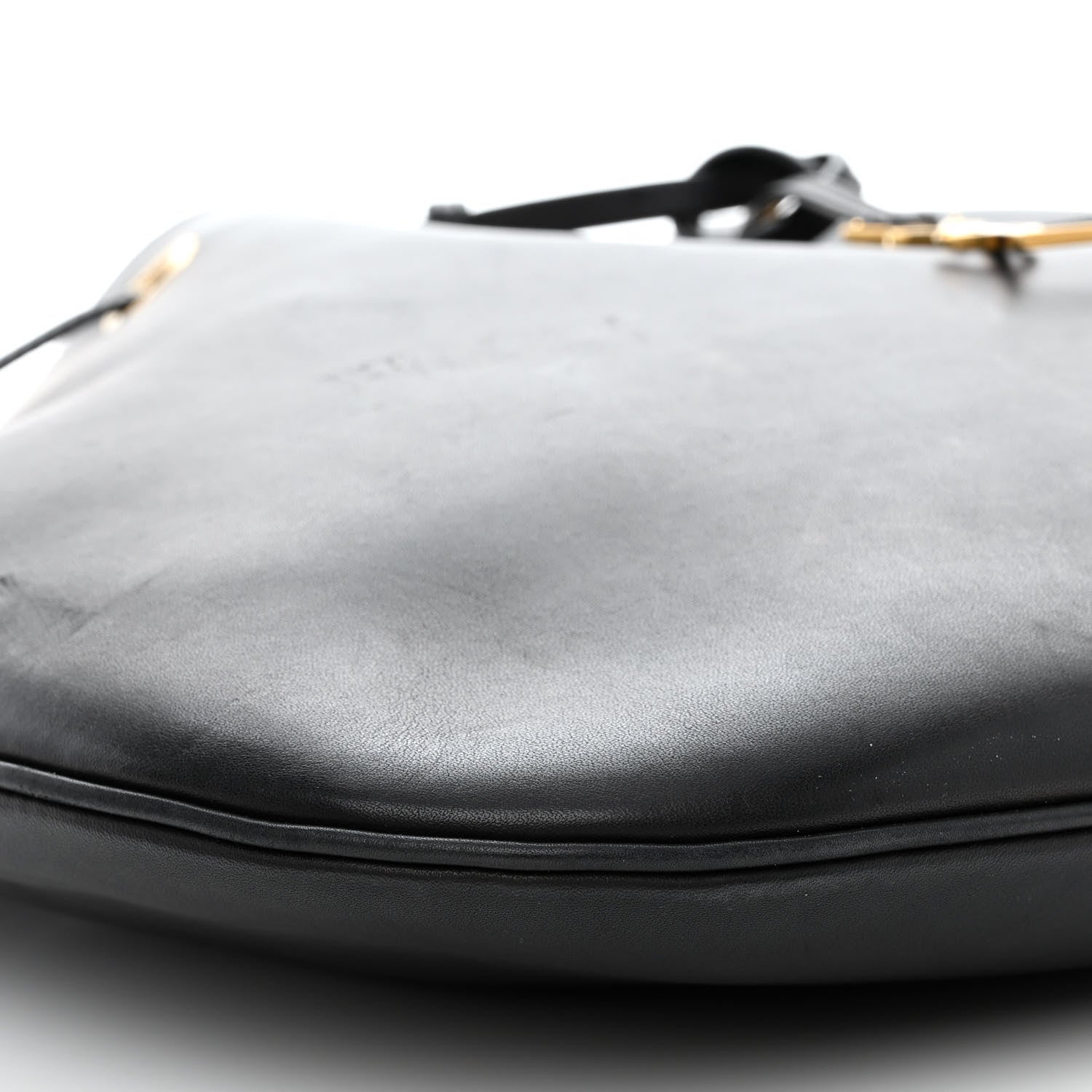 Saint Laurent Smooth Calfskin Paris VII Large Flat Hobo Black 11 of 19