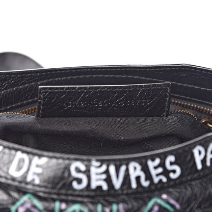 Balenciaga Agneau Graffiti All Over Classic Hardware S City Black Multicolor 7 of 10