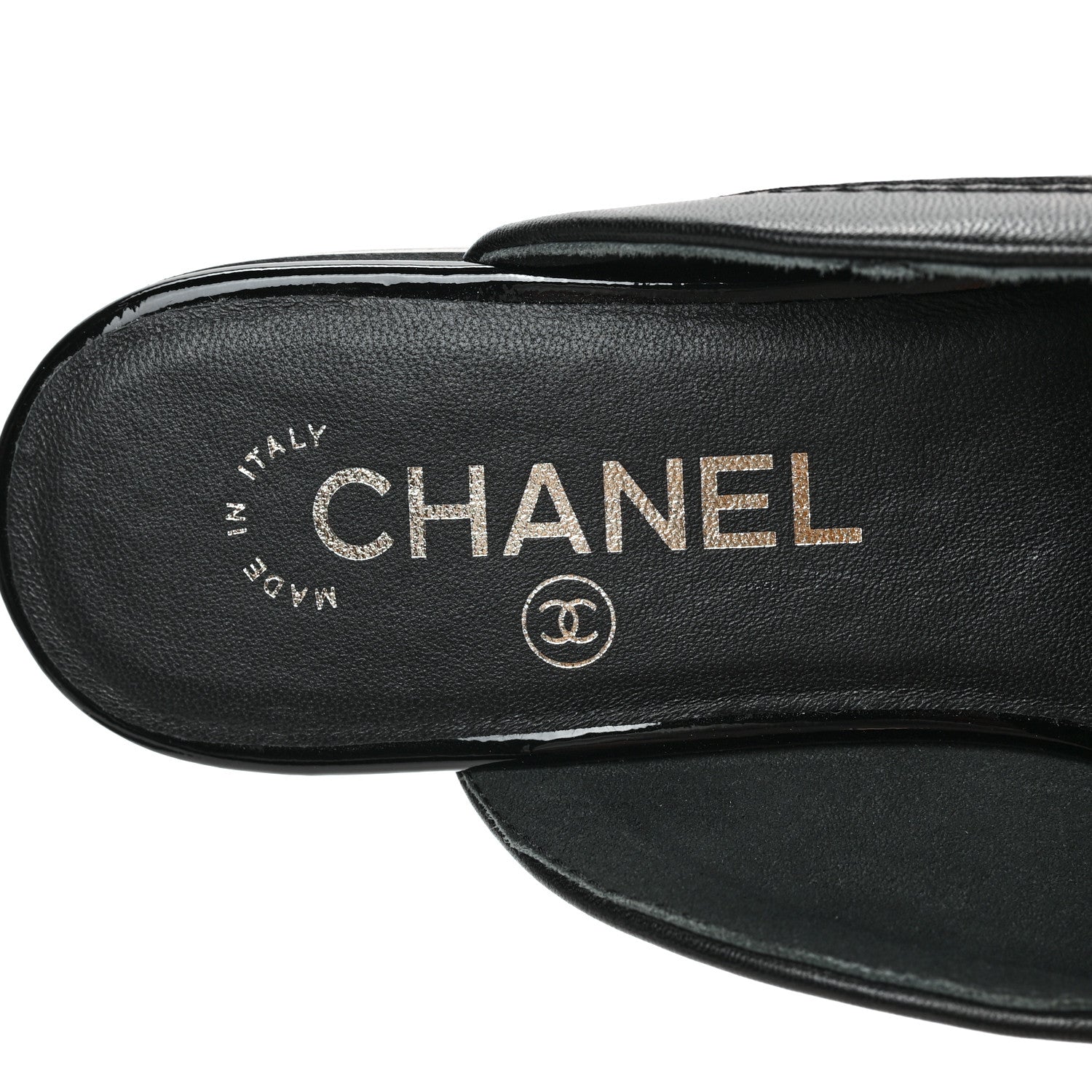Chanel Lambskin CC Mules 35.5 Black 7 of 8