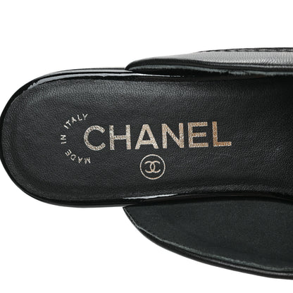 Chanel Lambskin CC Mules 35.5 Black 7 of 8