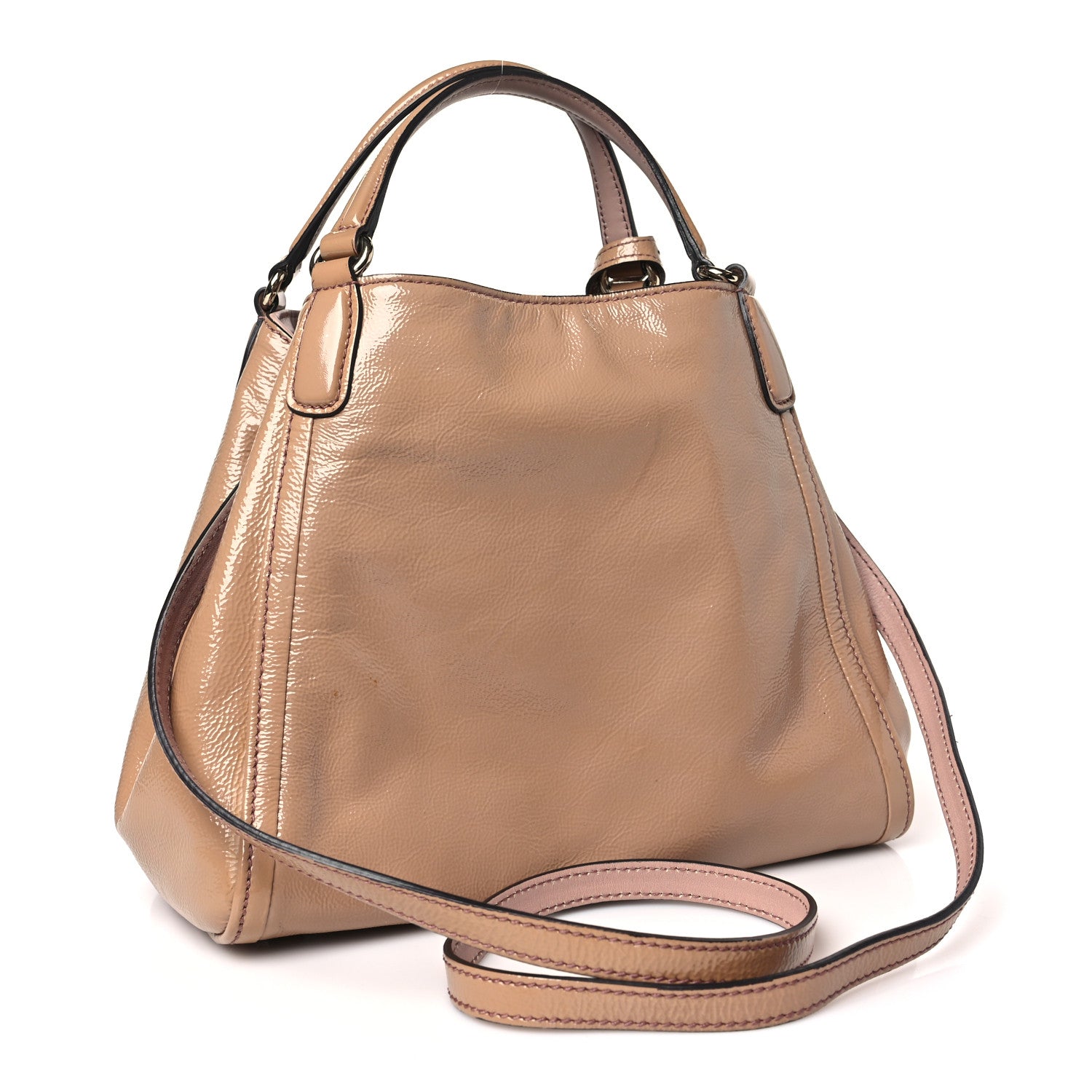 Gucci Patent Small Soho Shoulder Bag Dark Cipria 3 of 12
