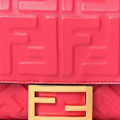 Fendi Nappa FF 1974 Embossed Baguette Lampone 8 of 11
