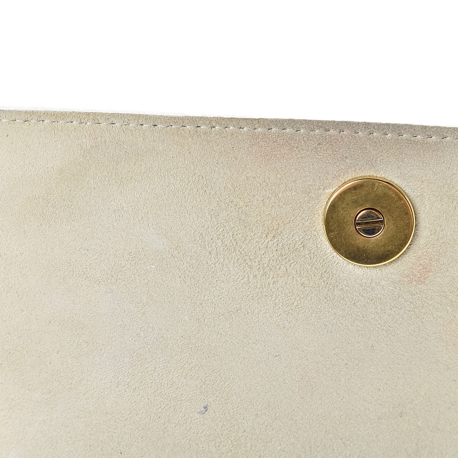 Christian Dior Calfskin Studded Diorama Wallet on Chain Pouch Off White 12 of 18