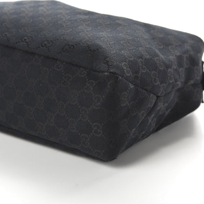 Gucci Monogram Medium Horsebit Chain Hobo Black 7 of 10