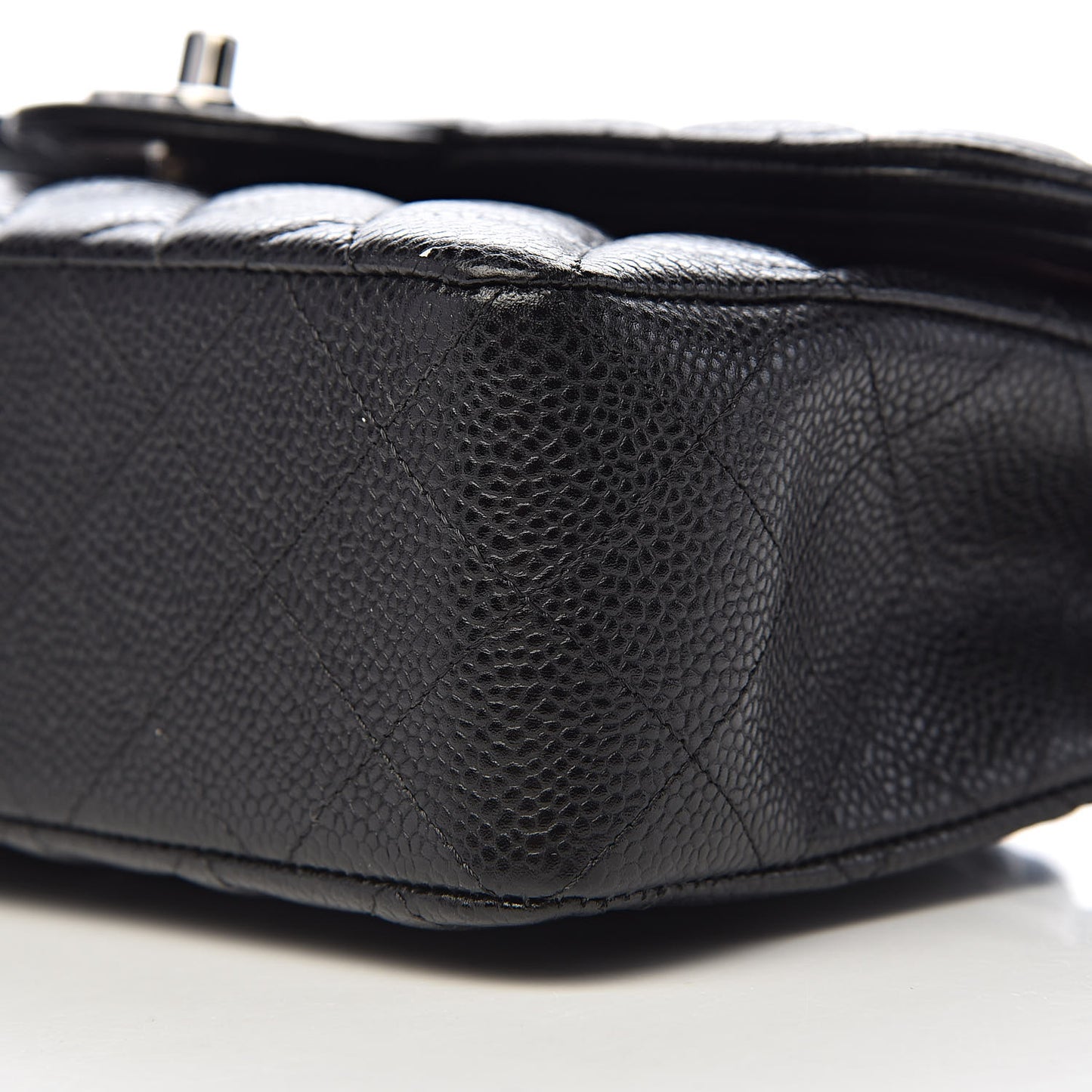 Caviar Quilted Small Double Flap Black
