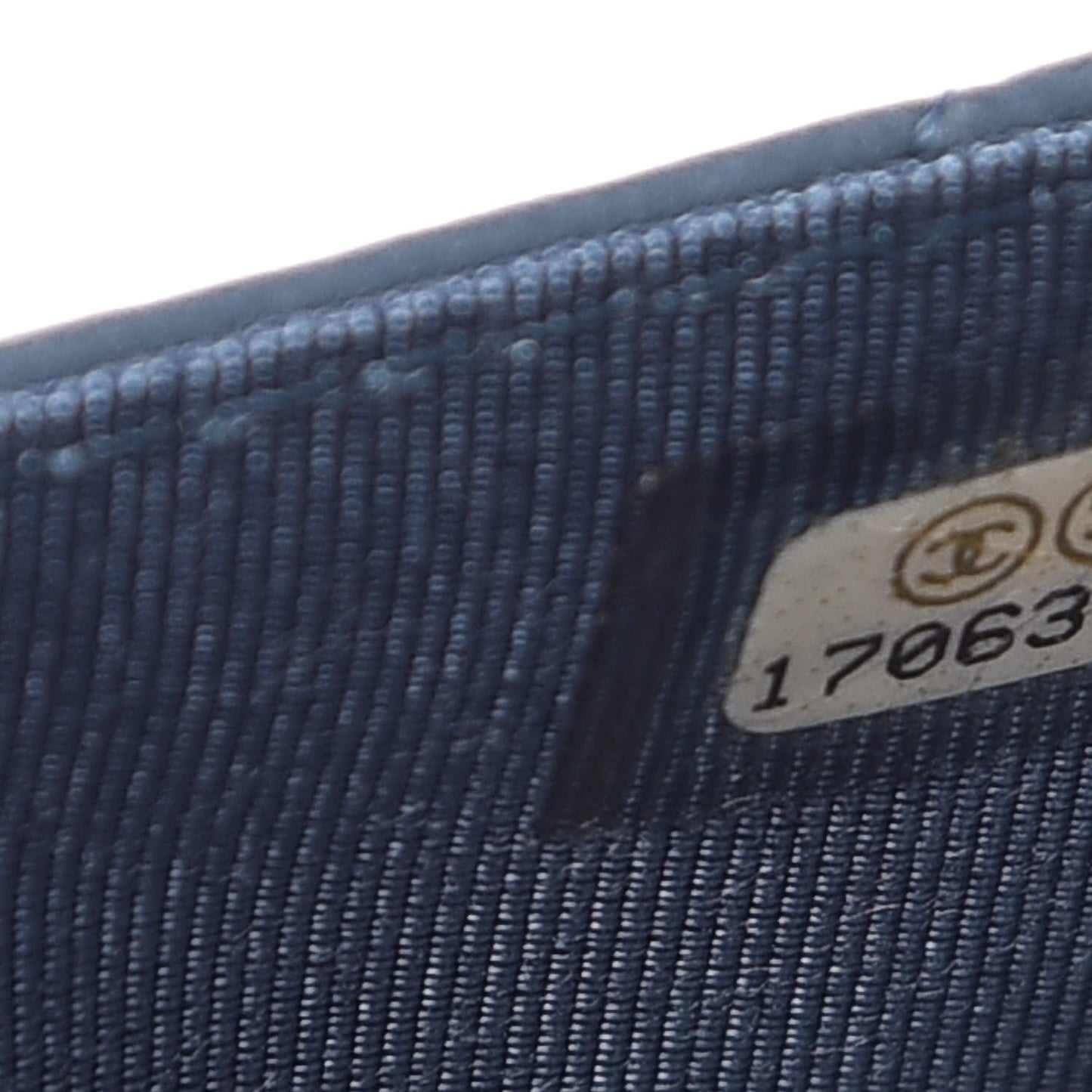 Lambskin Quilted Wallet On Chain WOC Blue