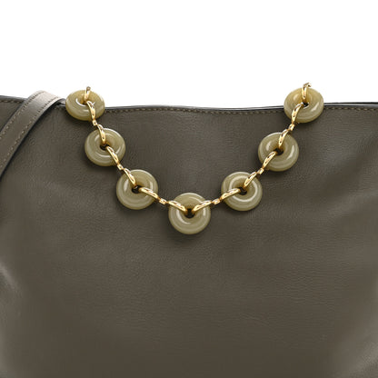 Loewe Mellow Nappa Donut Chain Flamenco Knot Clutch Khaki Green 8 of 12