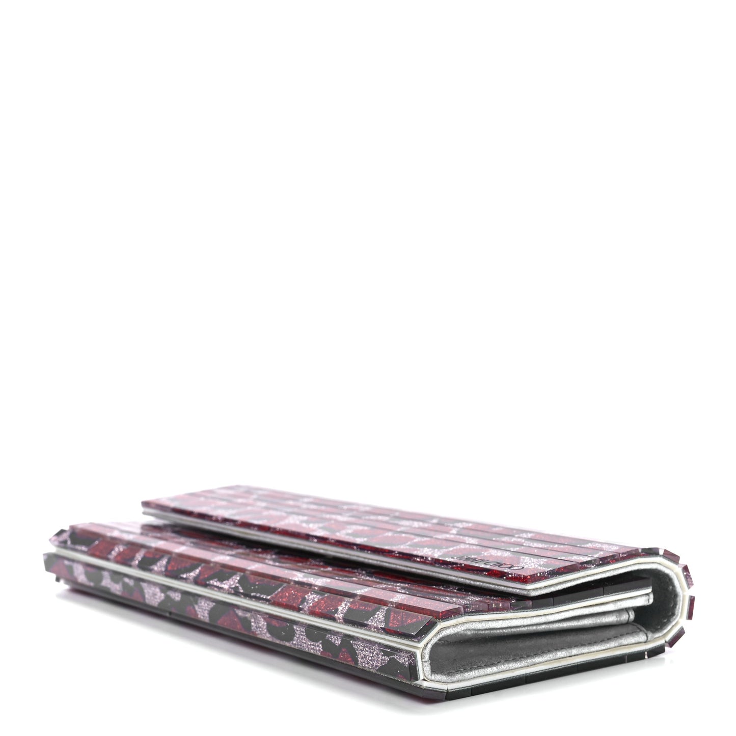 Acrylic Glitter Sweetie Leopard Clutch Rosewater