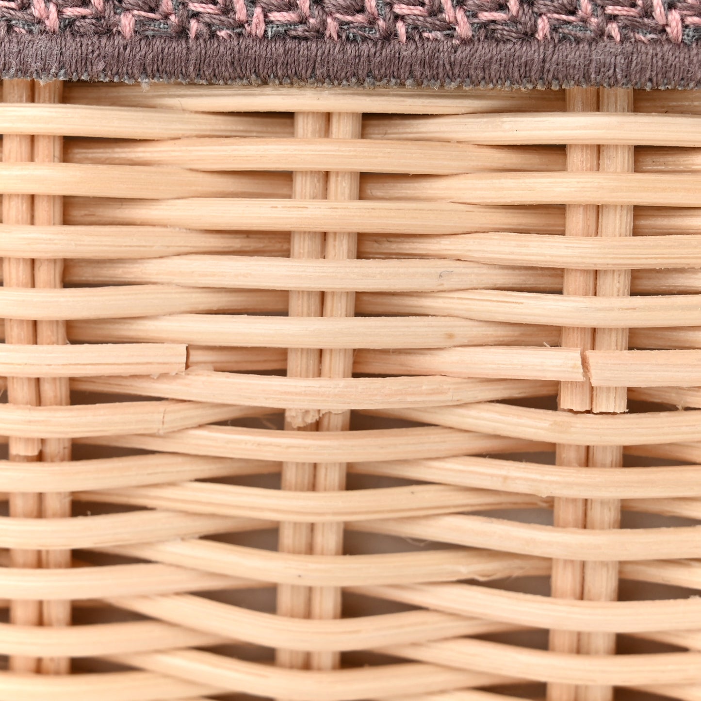 Wicker Oblique Medium Lady Dior Bag Pink Grey