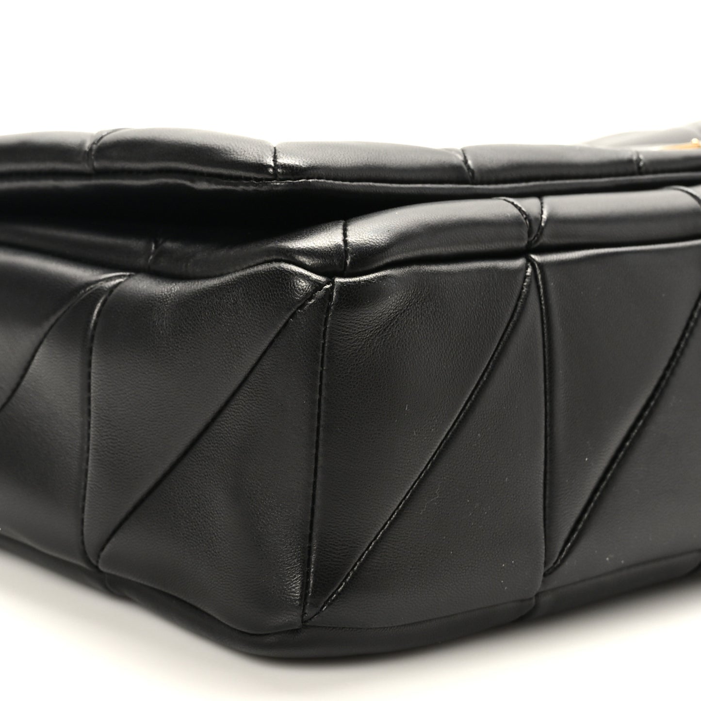 Lambskin Patchwork Monogram Large Jamie Black