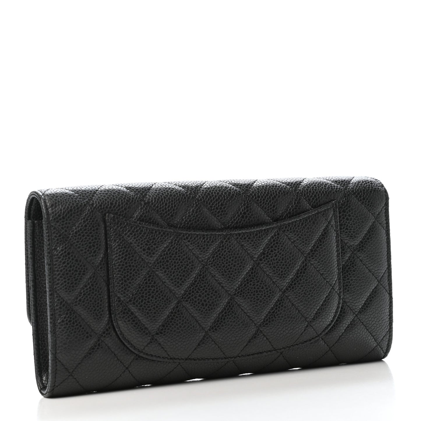 Caviar Quilted Travel Wallet Black