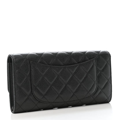 Chanel Caviar Quilted Travel Wallet Black 4 of 5