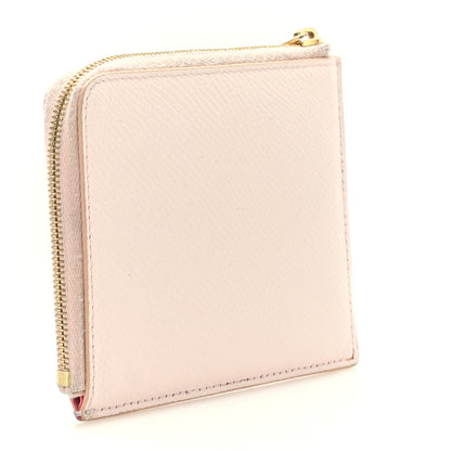 Celine Drummed Calfskin Medium Half Zip Multifunction Wallet Coin Purse Pink 4 of 11