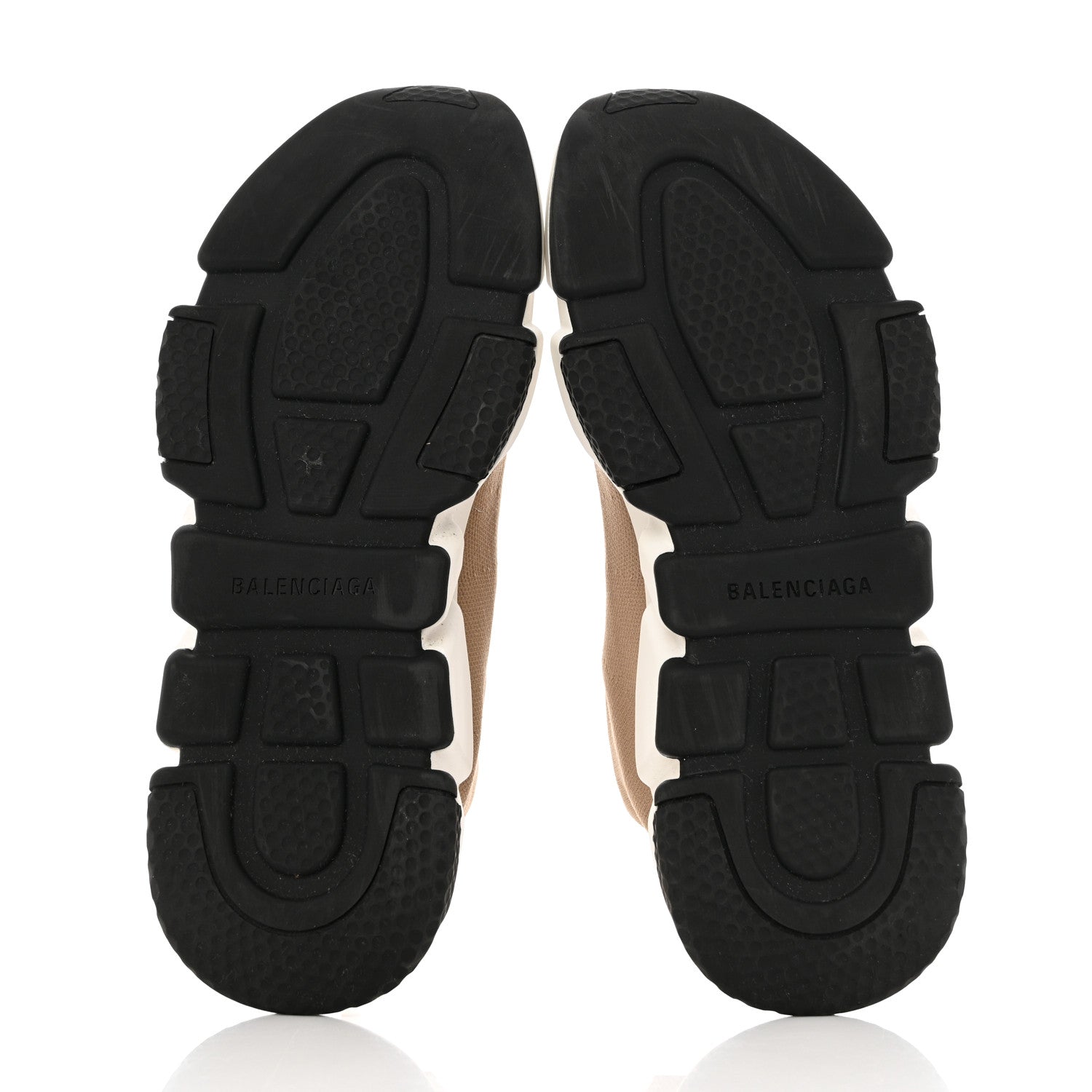 Balenciaga Neoprene Knit Bi-Color Sole Womens Speed Sneakers 41 Beige White Black 5 of 9