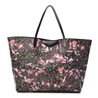 Givenchy Textured Coated Canvas Roses Camouflage Print Large Antigona Tote Black 1 of 18