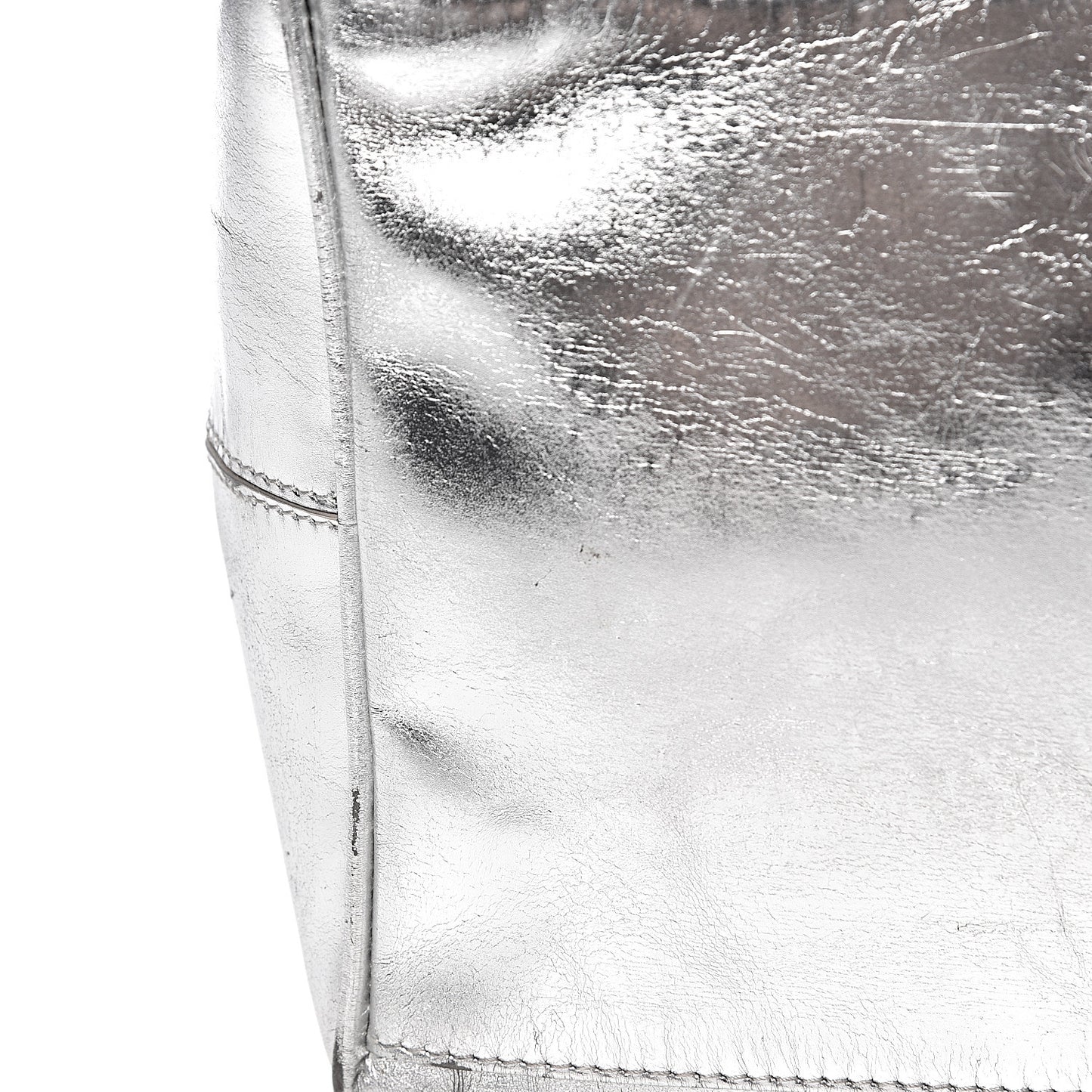 Metallic Calfskin Motocross Classic Hardware Bowling MM Silver Hardware