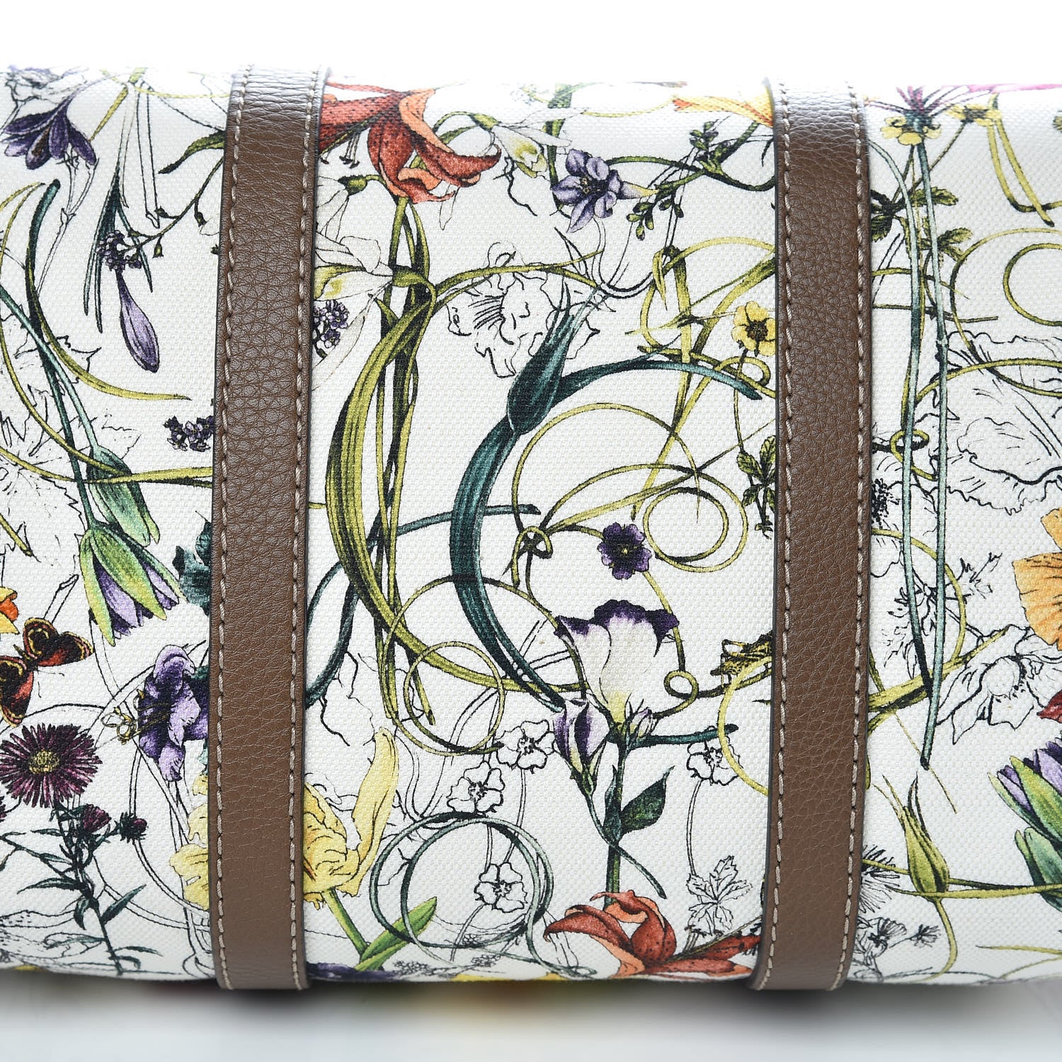 Gucci Canvas Flora Infinity Medium Joy Boston White Multicolor Acero 12 of 13