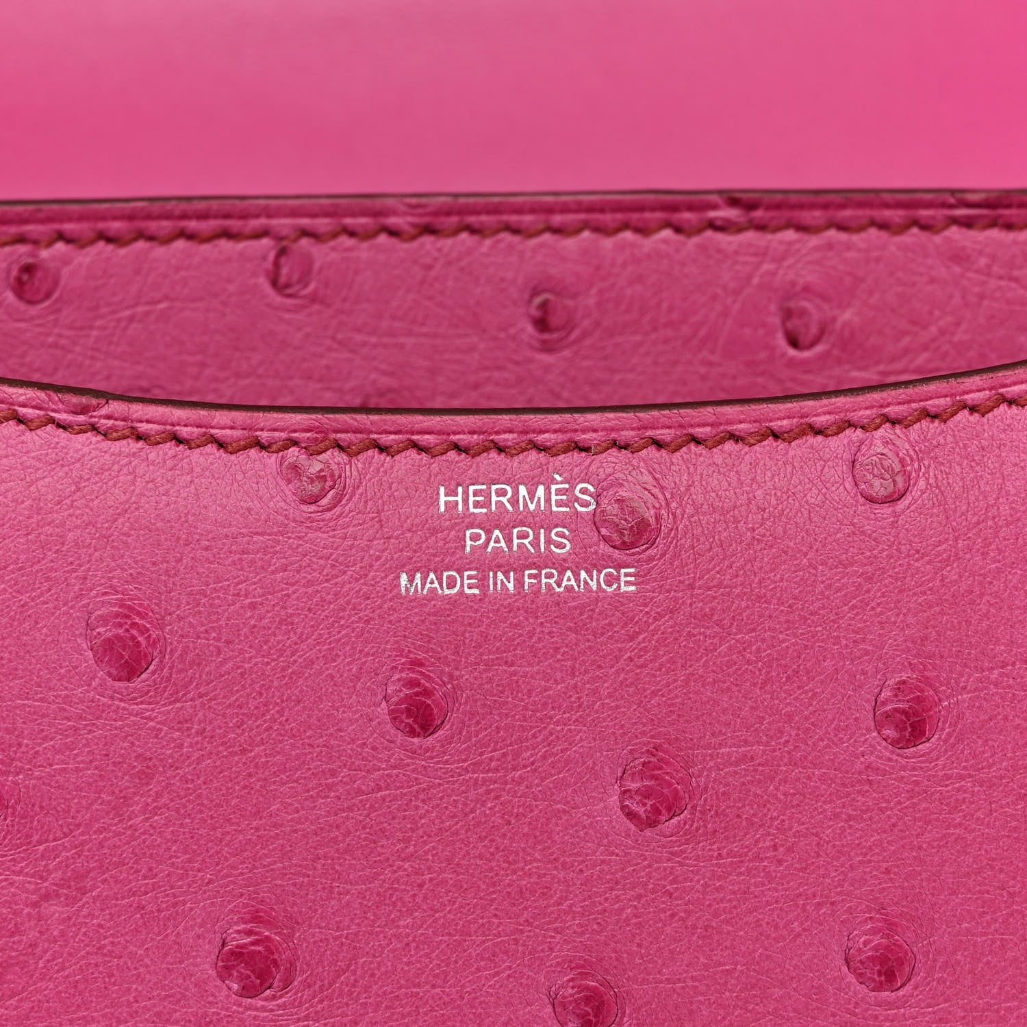 Hermes Ostrich Constance 18 Rose Pourpre 6 of 10