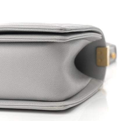 Chanel Caviar Quilted Medium Boy Flap Light Grey 9 of 9