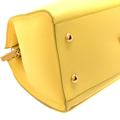 Saint Laurent Calfskin Small Classic Y Cabas Yellow 9 of 10