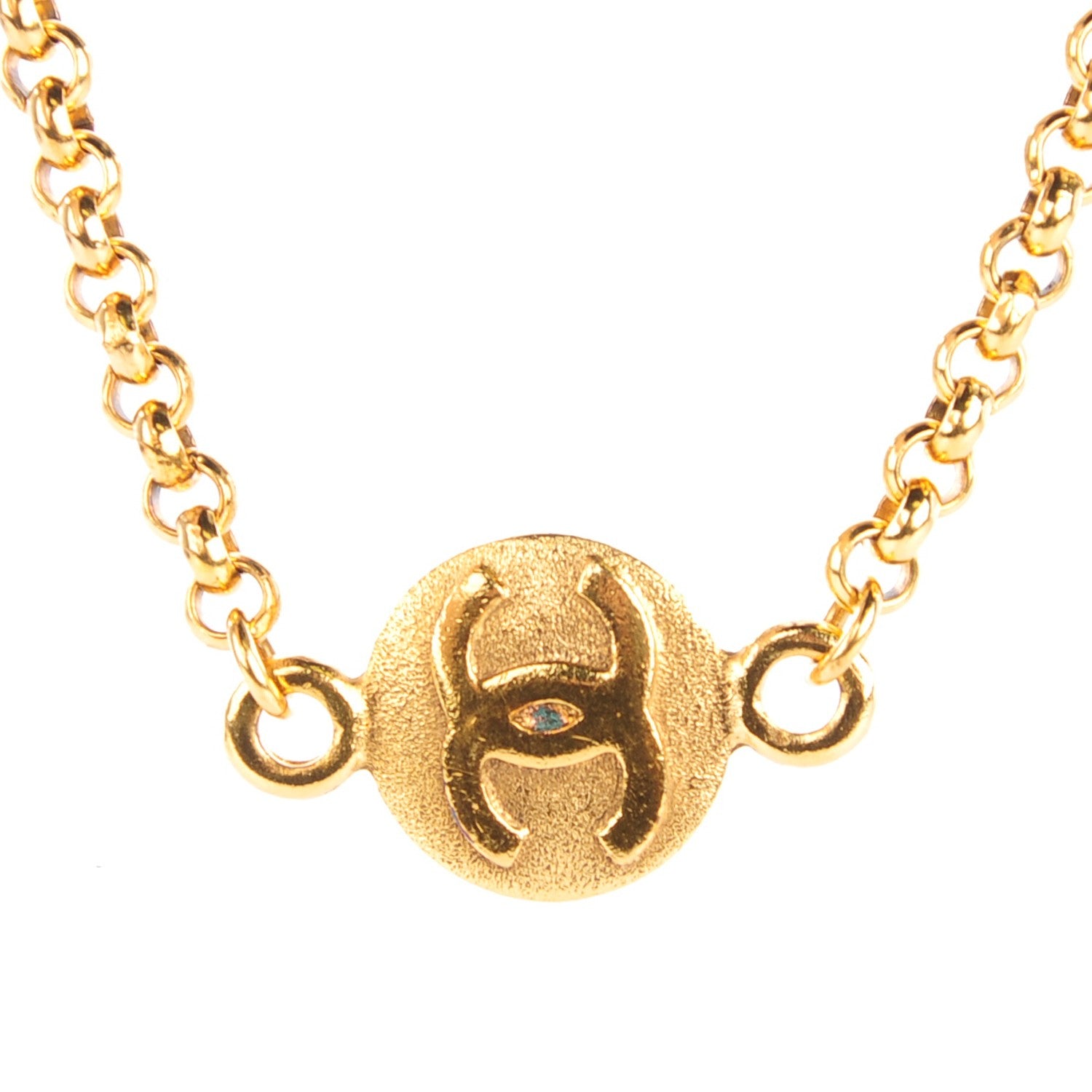 Chanel CC Long Necklace Gold 3 of 7
