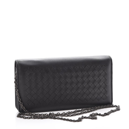 Bottega Veneta Nappa Intrecciato Continental Wallet on Chain Nero Black 4 of 9