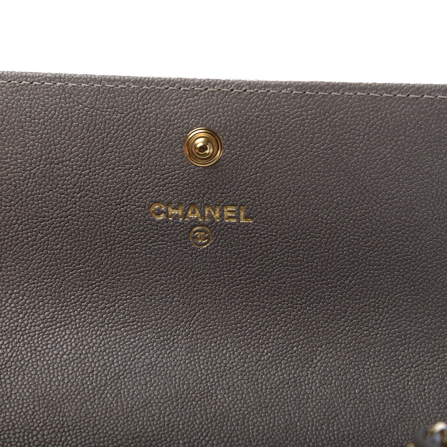 Chanel Caviar Quilted Medium Boy Flap Wallet Grey 8 of 10