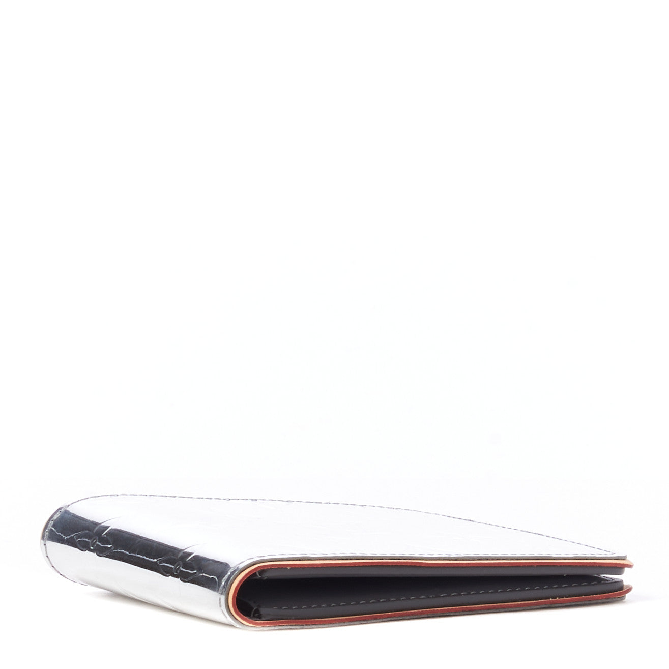 Monogram Mirror Slender Wallet Silver