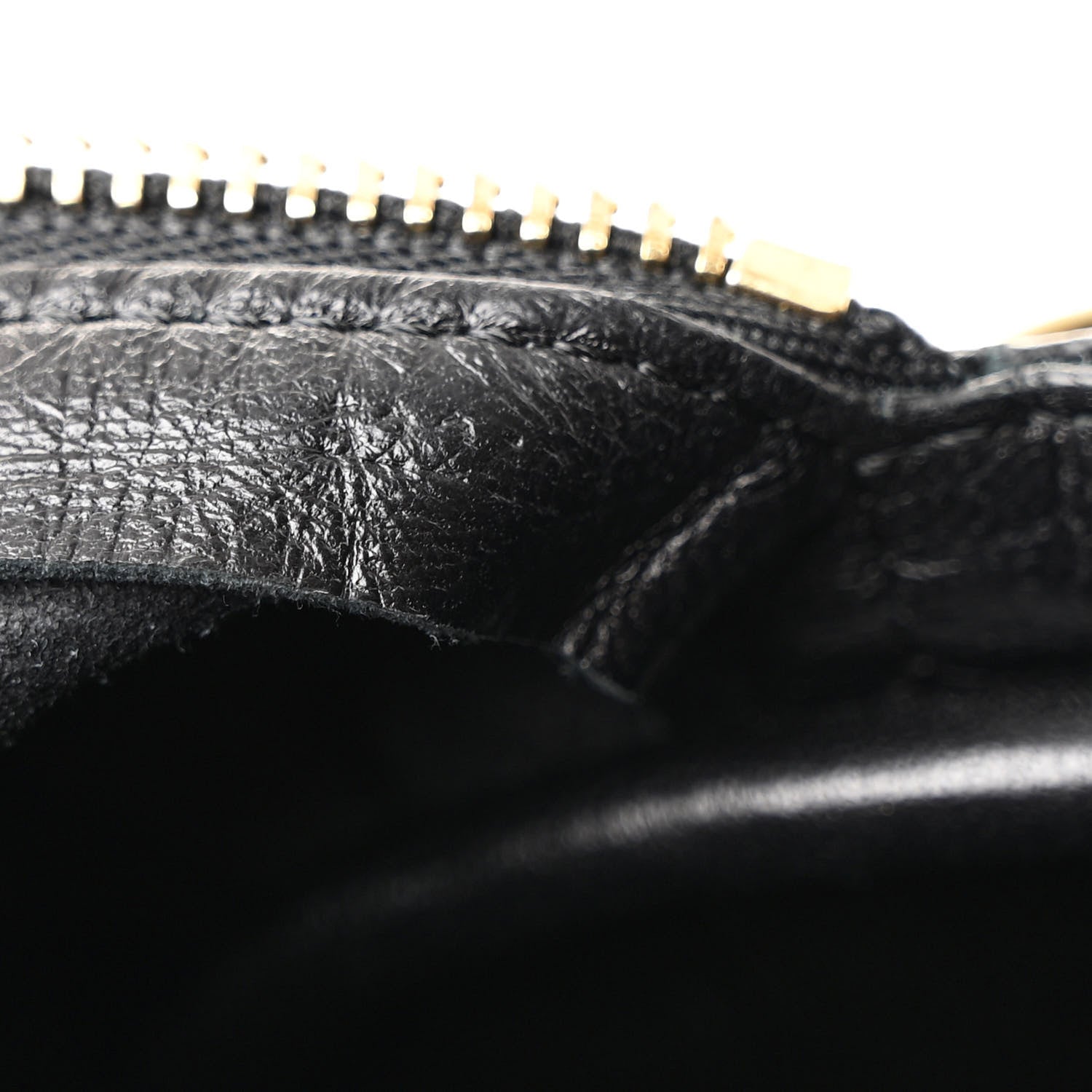 Loewe Lambskin Pleated Bracelet Pouch Shoulder Bag Black 7 of 10