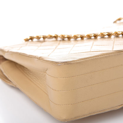 Chanel Lambskin Quilted Medium Single Flap Beige 13 of 14