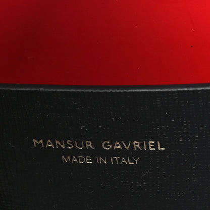 Mansur Gavriel Saffiano Large Shopping Tote Black Flamma 7 of 9