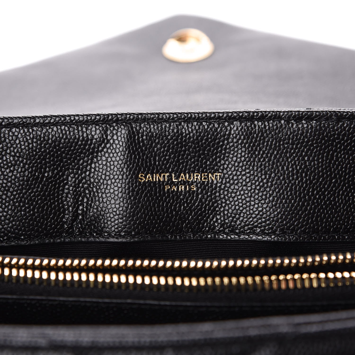 Saint Laurent Grain de Poudre Calfskin Y Quilted Monogram Small Loulou Chain Satchel Black 8 of 12