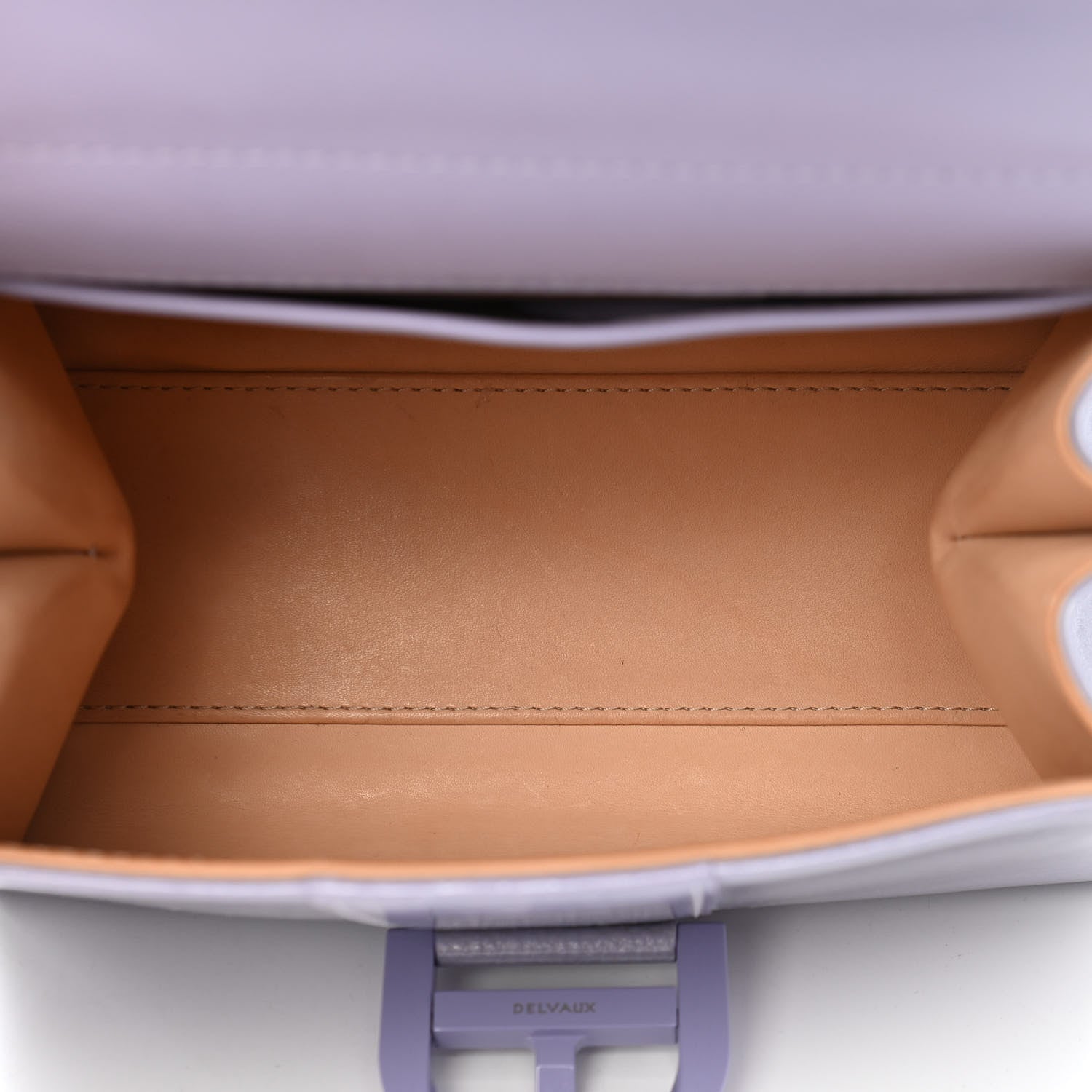 Delvaux Patent Grained Calfskin Mini Brillant Satchel Light Purple 5 of 13
