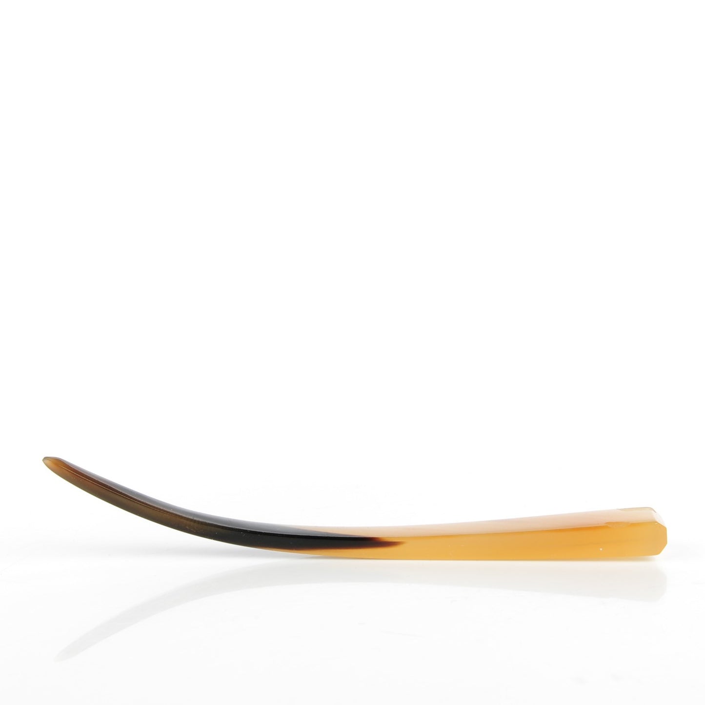 Buffalo Horn Curved Rocaille Hair Barette Natural