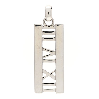 Tiffany 18K White Gold Diamond Atlas Bar Pendant 3 of 4